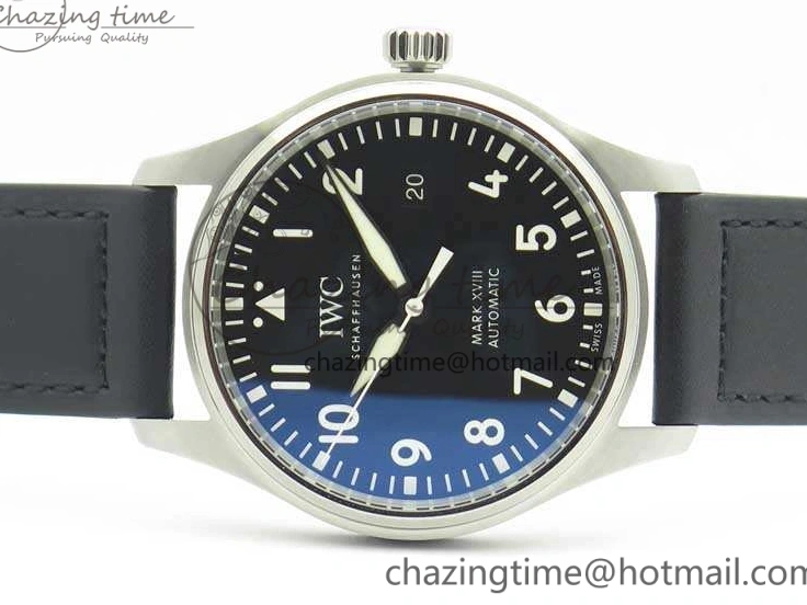 MIROTIME 0309 SoftTouch Mark XVIII Le Petit Prince IW327001 SS MKS 1:1 Best Edition Black Dial On Leather Strap MIYOTA9015 V 7216